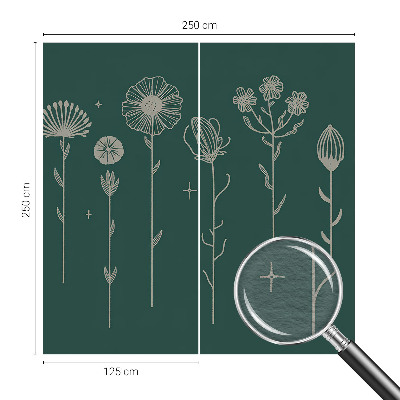 Modern wall mural for bedroom Subtle flowers