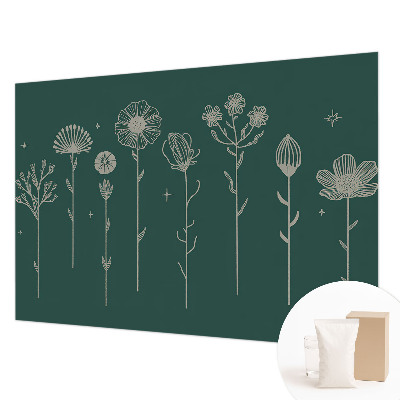 Modern wall mural for bedroom Subtle flowers