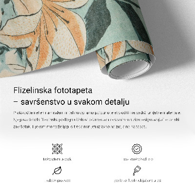 Modern wall mural for bedroom Subtle flowers