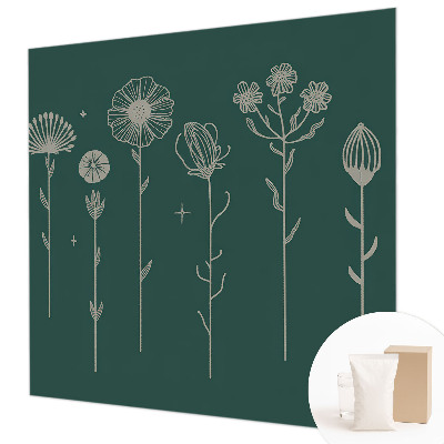 Modern wall mural for bedroom Subtle flowers