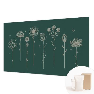 Modern wall mural for bedroom Subtle flowers