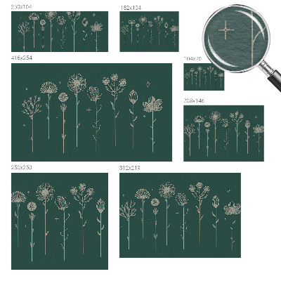 Modern wall mural for bedroom Subtle flowers