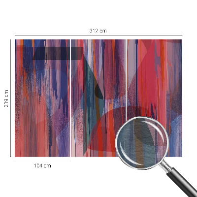 Modern wall mural for living room Rainbow stripes