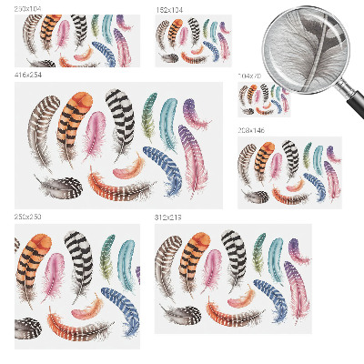 Premium photo wallpaper Pastel feathers