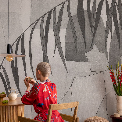 Non-woven wall mural Abstract palm tree