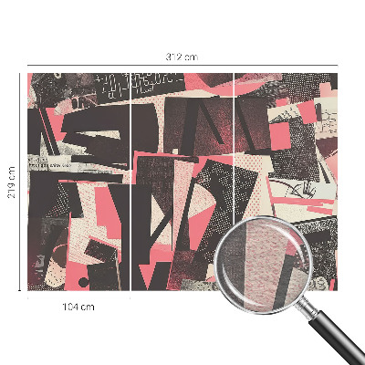 Non-woven photo wallpaper Geometric collage