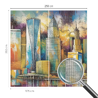 Large wallpaper mural City panorama