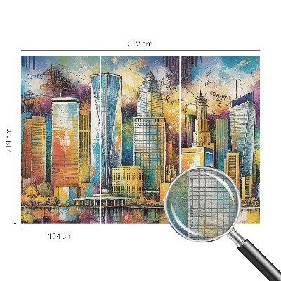 Large wallpaper mural City panorama