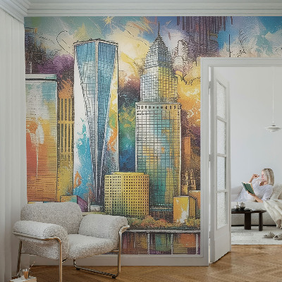 Large wallpaper mural City panorama