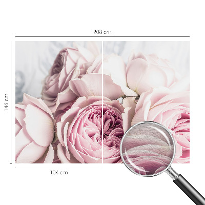 Custom size wall mural Pink roses