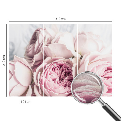 Custom size wall mural Pink roses