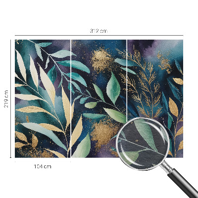 Modern wall mural Botanical leaves