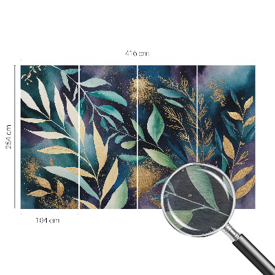Modern wall mural Botanical leaves