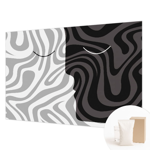 Premium photo wallpaper Abstract faces
