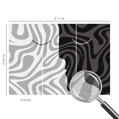 Premium photo wallpaper Abstract faces