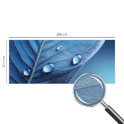 Wall mural for living room Blue Leaf