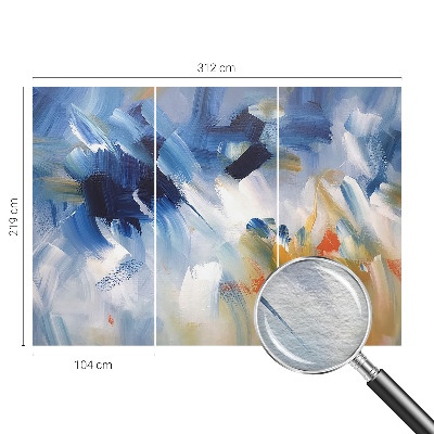 Modern wall mural for bedroom Colorful strokes