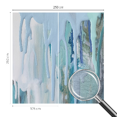 Decorative wall mural for living room Blue Cascades