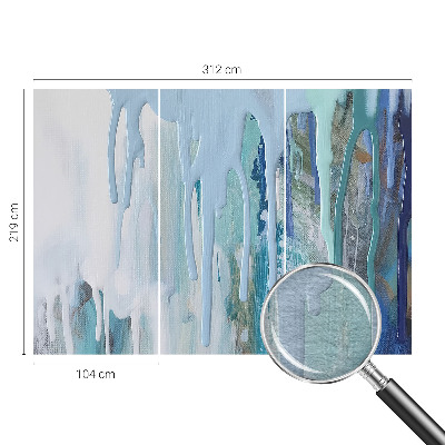 Decorative wall mural for living room Blue Cascades