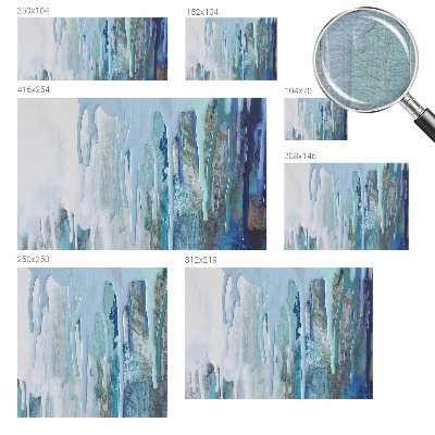 Decorative wall mural for living room Blue Cascades