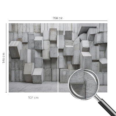 Wall mural for living room Concrete blocks