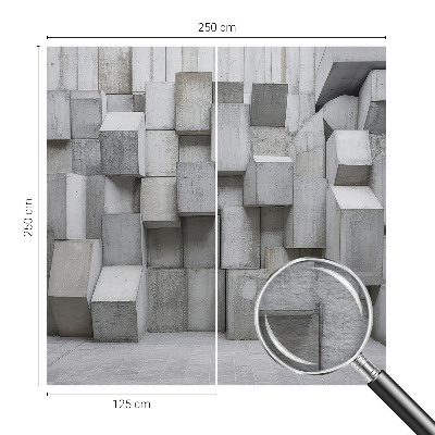 Wall mural for living room Concrete blocks