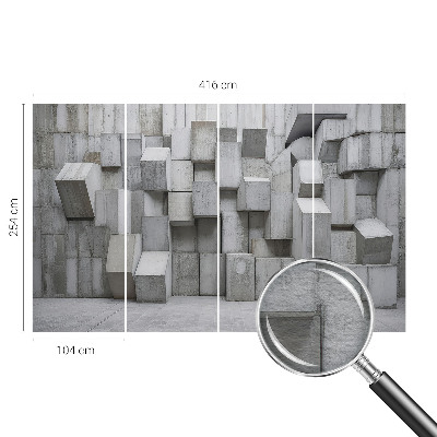 Wall mural for living room Concrete blocks