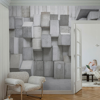 Wall mural for living room Concrete blocks