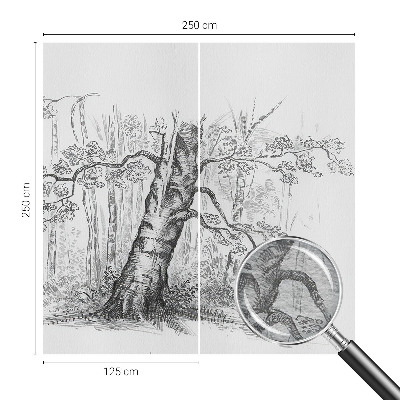 Wallpaper mural for living room Forest tree