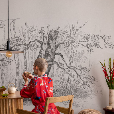 Wallpaper mural for living room Forest tree
