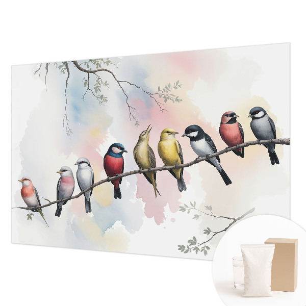 Large wall mural Birds on a branch