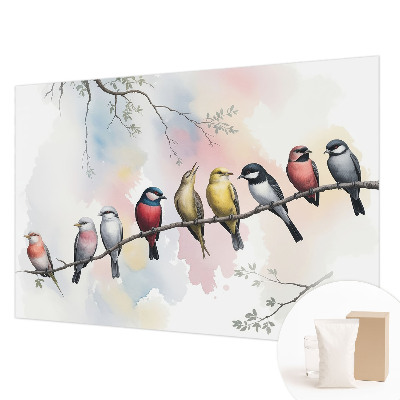 Large wall mural Birds on a branch