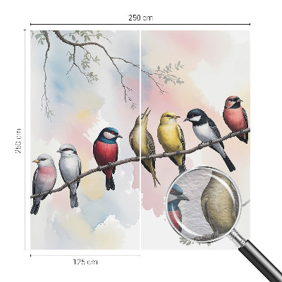 Large wall mural Birds on a branch