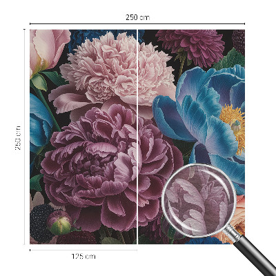 Large wallpaper mural Colorful flowers