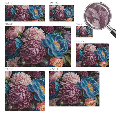 Large wallpaper mural Colorful flowers