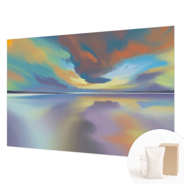 Modern wall mural for bedroom Rainbow Sunset