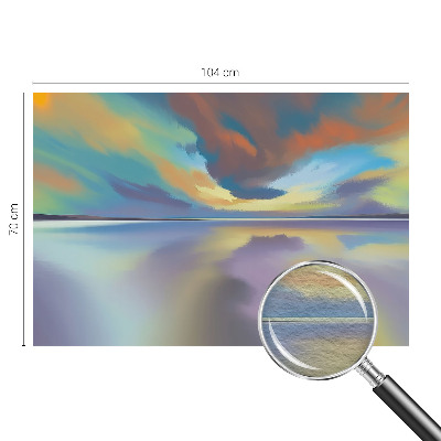 Modern wall mural for bedroom Rainbow Sunset