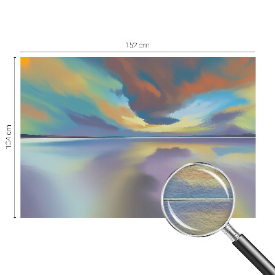 Modern wall mural for bedroom Rainbow Sunset