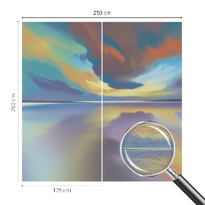 Modern wall mural for bedroom Rainbow Sunset