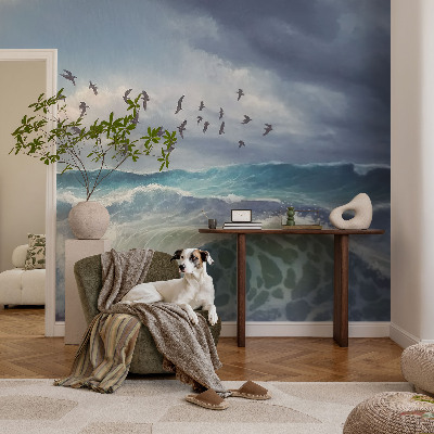 Decorative wall mural for living room Sea waves