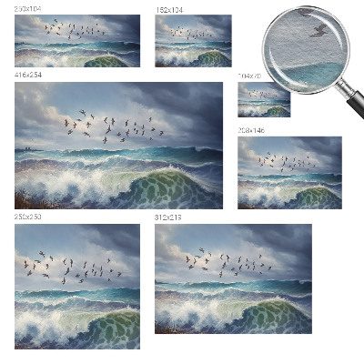 Decorative wall mural for living room Sea waves
