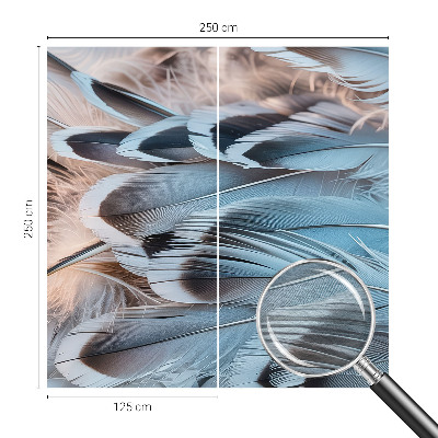 Wallpaper mural Blue feathers