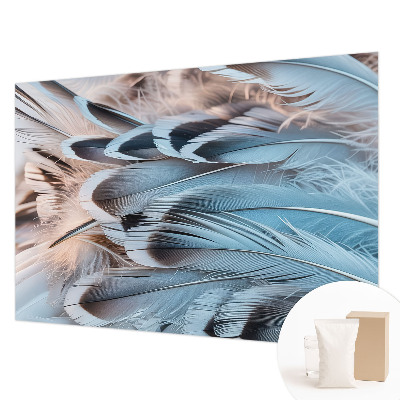 Wallpaper mural Blue feathers