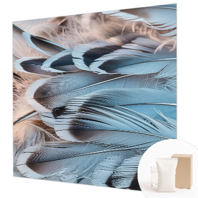 Wallpaper mural Blue feathers