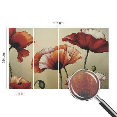 Photo wall mural Joyful poppies