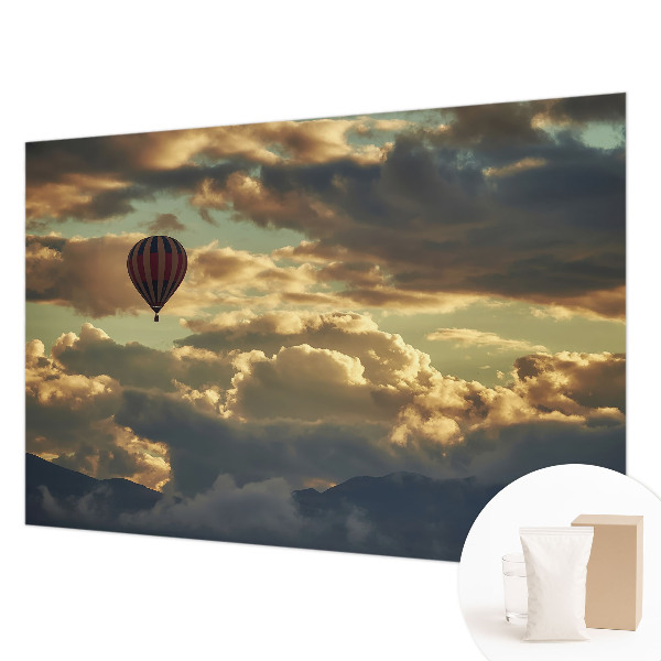 Wall mural for living room Balloon in the clouds