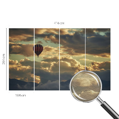 Wall mural for living room Balloon in the clouds