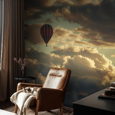 Wall mural for living room Balloon in the clouds