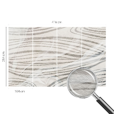 Custom size wall mural Wavy lines