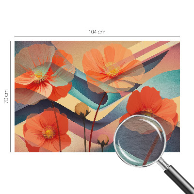 Modern wall mural for bedroom Flowers of the senses